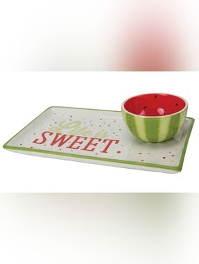 Boston Warehouse Watermelon 🍉 Chip & Dip Platter- NWOT!!!